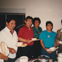 Kuya Romy is flanked by my parents Nathanael Jr. and Aurora during a reception at FFAUMCSGV (1988).