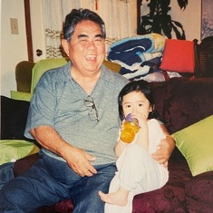 Cute Elyse Angeles Reantoso with dad.
