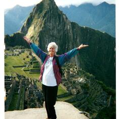 Maccho Pichu, Peru
75 years young
    "I MADE IT TO THE TOP!"