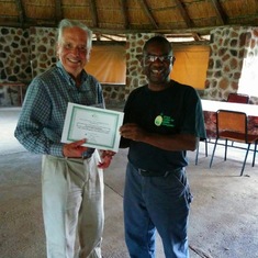 Ron getting his Holistic training certificate