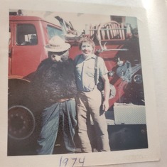 Ronald as the clown for the fire department 1974