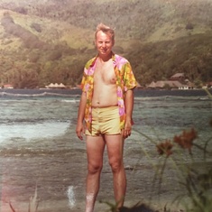 Ron in Tahiti 1981- Beach Boy