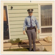 Dad's first day of work as Hoffman Estates Il police officer.