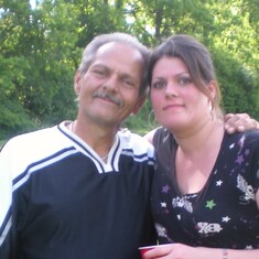Me and dad at Anthonys Kindergarten graduation party at willow metro park.