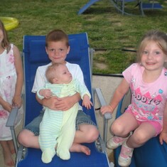 His beautiful grandkids. They sure do love their papa