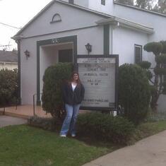 Me standing in front of the church my mom and dad got married at. "2009"