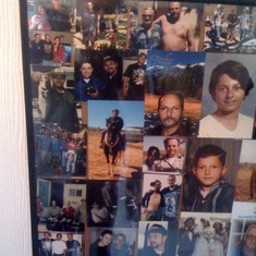 Collage put together for dads memorial service