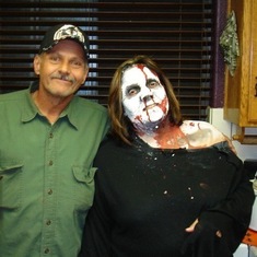 Dad and Lisa on Halloween