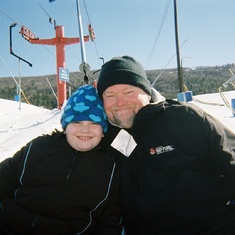 Lauren & Daddy "Zeke" skiing. I presume in the Poconos or in Maine as they lived both places for a while.