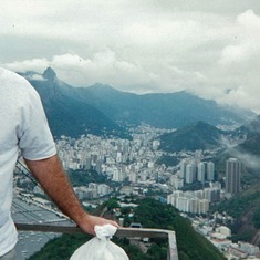 Ed Ambramski in Rio - finally made his dream trip.