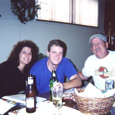 Pops, Michelle and Justin - Hopes Lodge - June 2003