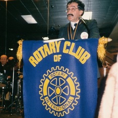 Sergeant Ronnie at 1987 Rotary Club Changeover
