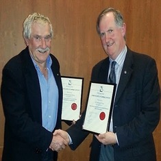 Receiving Certificate of Appreciation from City of Hobsons Bay, July 2013.