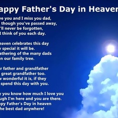 Happy Father's Day in Heaven