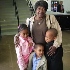 Grandma Rosa with her grandbabies Tylethia, Elijah & Jeremiah, 2007.