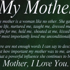 for my mother
