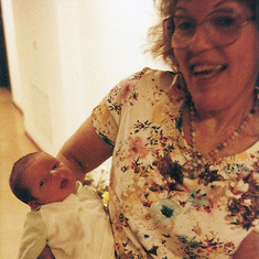 Rosalie holding Andy at his birth