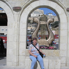 Roz with David's Harp-Israel