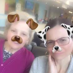 My sister Maria snapchatting with mom few months before she left us