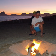 Sunset campfire in San Carlos, Sonora, MX