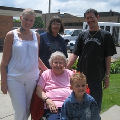 Grandma, Mary Ann, Jeremy Shaundra and Josh, July 2008