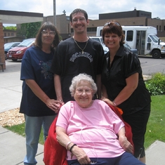 Grandma, Jeremy, Mary Ann and Gina, July 2008