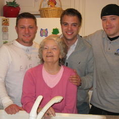Mom with Grandsons Cody, Stuart, David