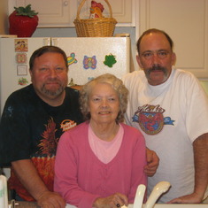 Mom with Sons Roger and David - April 2010