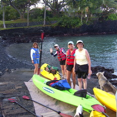 Kathy P, Kathy Milbeck, Susie and Rose - Sea Kayaking