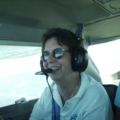In her element as a flight instructor