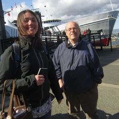 Janelle & Herb at the Victoria ferry dock