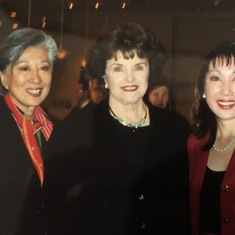 Rose and Darlene Kuba with Senator Diane Feinstein