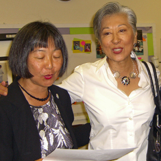 Mariko Yamada and Rose at Sue Embrey's Service 2006 Los Angeles