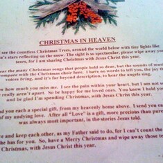 Christmas from Heaven Letter