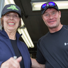 Rose Marie with 1996 Indianapolis 500 winner Buddy Lazier