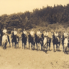 1929 circa.  Rosemary (far right) at summer camp near Grosse Point, Michigan.