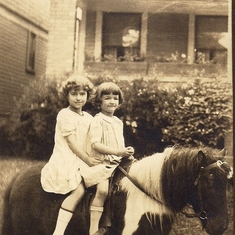 1924 circa.  Rosemary and her cousin Jean.  Toledo, Ohio?