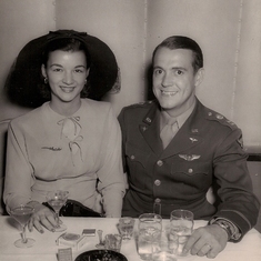 1943 circa.  Rosemary with first husband, Lan Ingalls. Great Falls, Montana?.