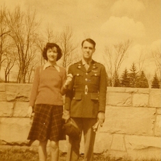 1944, November 6th.  Rosemary with Lan Ingalls, her first husband.  Probably Great Falls, Montana.