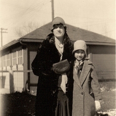 1929.  Rosemary with her mother, Doris. Grosse Point, Michigan?
