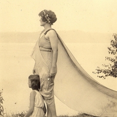 1929 circa.  Rosemary and her mother, Doris Whiting in costume.