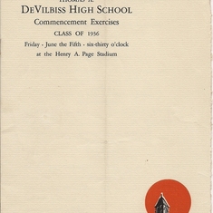 1936.  Rosemary's high school commencement program.  Toledo, Ohio.