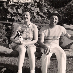1940, July 6.  Rosemary's mother, Doris Black Whiting and father, Justin Rice Whiting.  Willobe.
