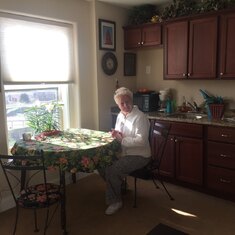 Rosemary in her Champaign home in 2018