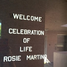 Rosie's "Celebration of LIfe" held Saturday 11/30/2013, Carlsbad, California at Tamarack Beach Resort.
