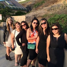 At the lantern launch on the Tamarack Beach. (Left to right Johnny, Brittany, Bernadette, Lisa, Trina, Jackie & Marie)