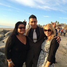 Debra, AJ & Jessica at the Lantern launch at the Tamarack beach.
