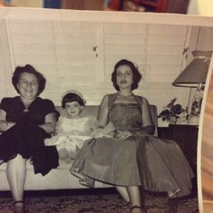 Mom with her grandmothers.