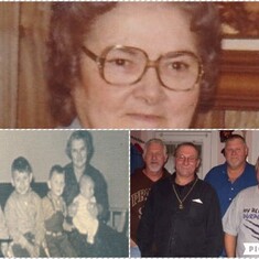 MawMaw Badeaux with Ross,Bobby,Scott & Steve Anson (both pictures)