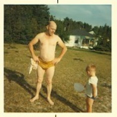 1970 dad in swimming briefs and clifford